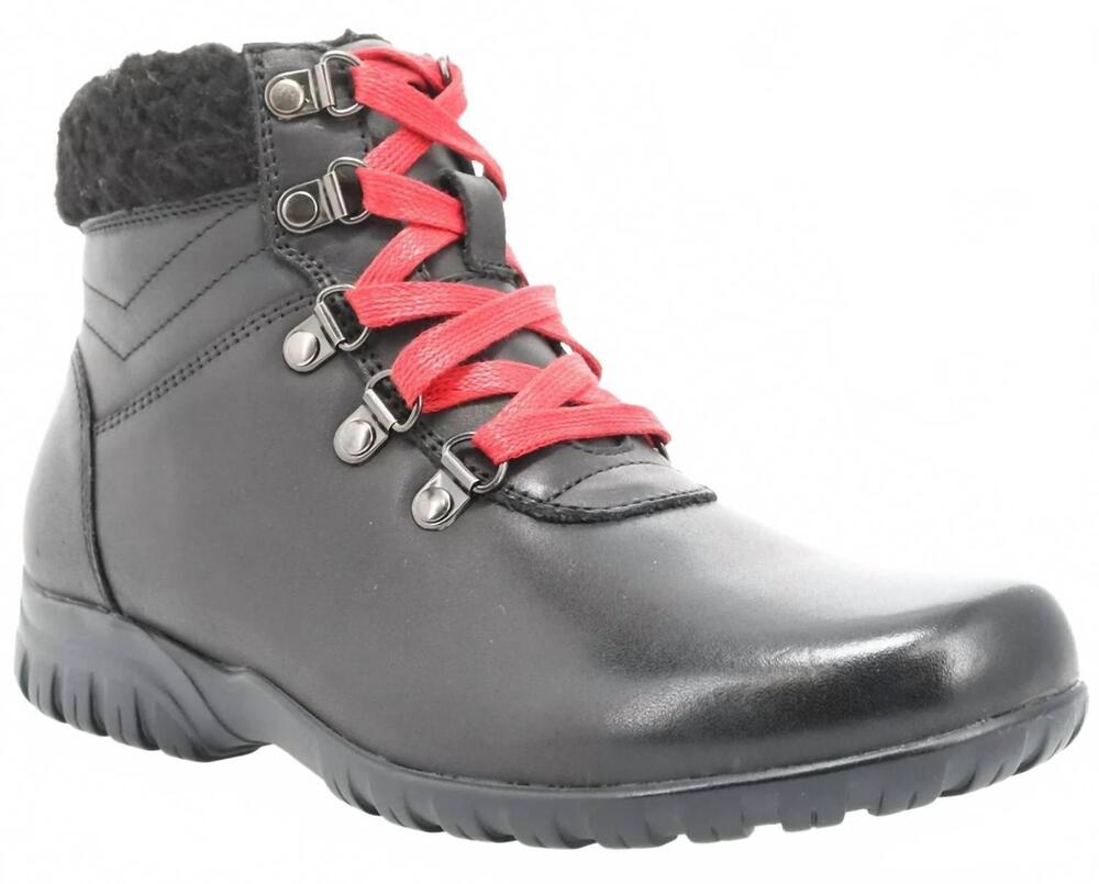 NEW PROPET women's dasher leather ankle boots in black